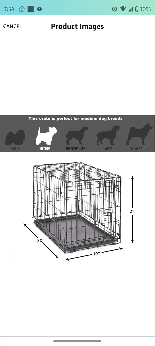 Black Pet Crate - Single Door image indicator(2)