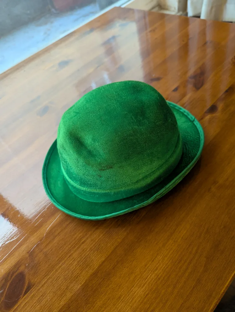 Green Velvet Bowler Hat thumbnail