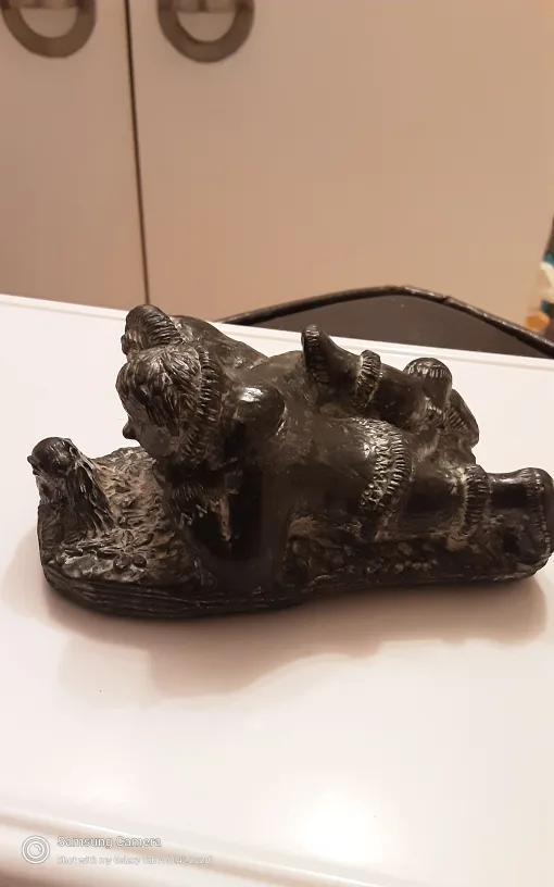 VINTAGE INUIT SOAPSTONE CARVING, COLLECTIBLE. image indicator(2)