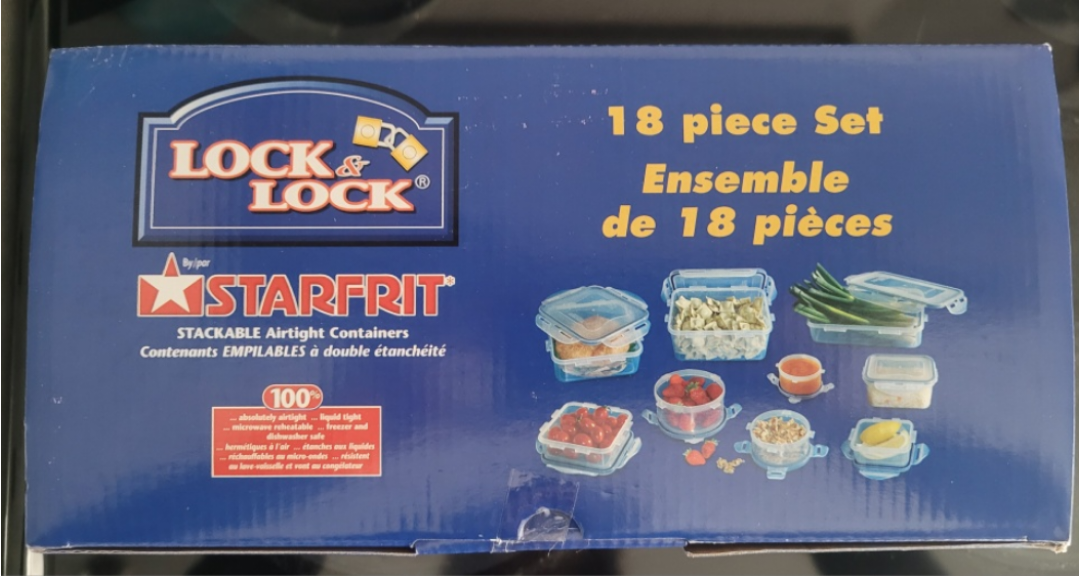 NEW Starfrit Lock & Lock 18-Piece Stackable Container Set - photo 2