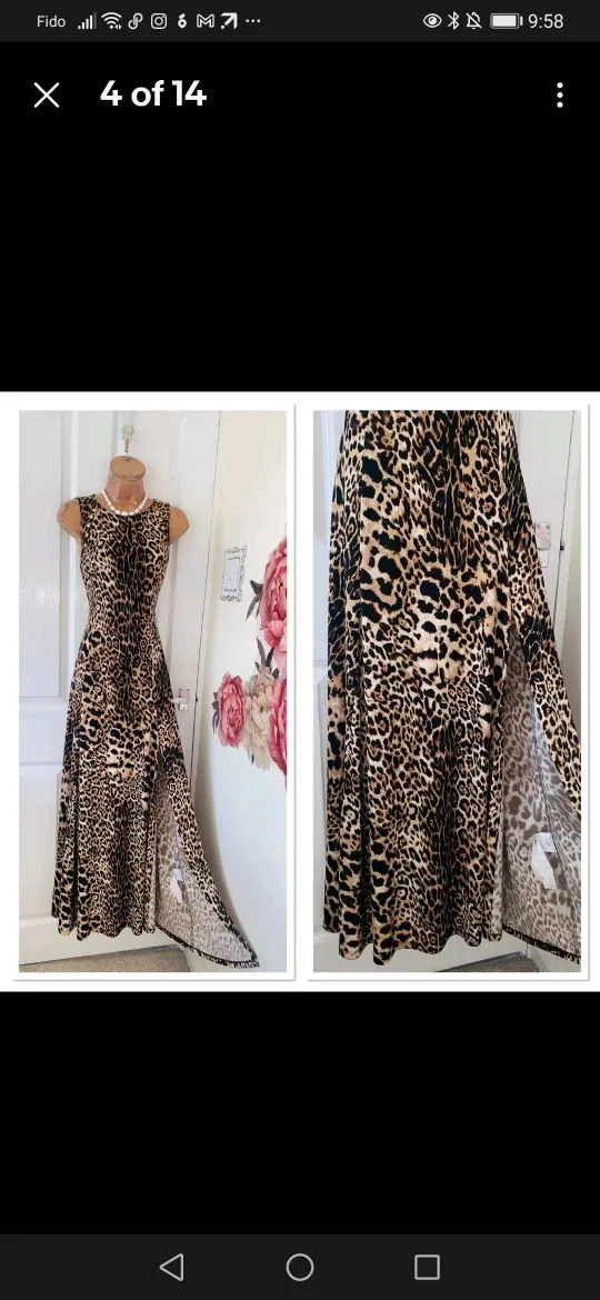 Joseph ribkoff s12 Stunning Leopard Print Maxi Dress image indicator(3)