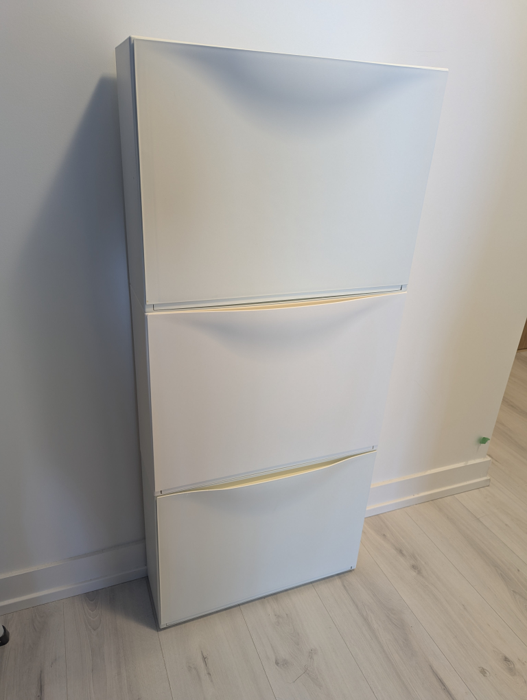 TRONES Shoe Cabinet - White - set of 3