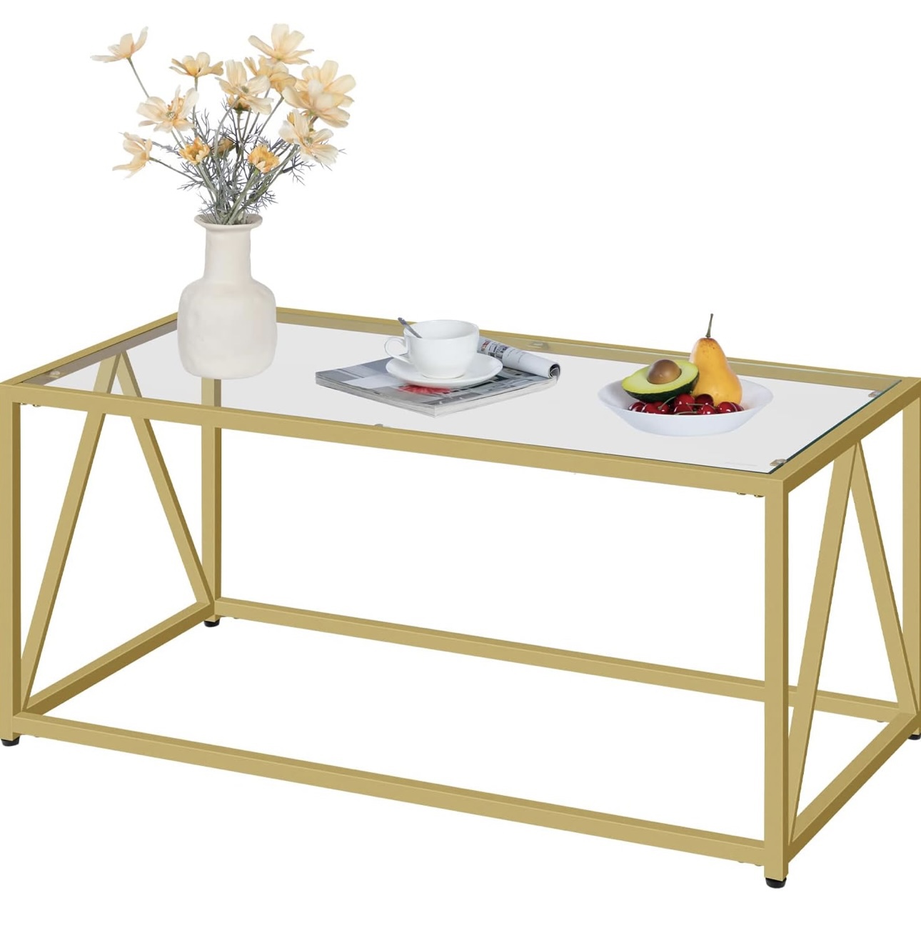 Gold Glass coffee table