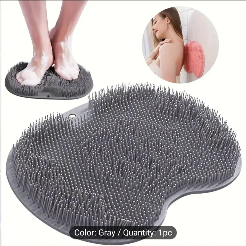 Gray Silicone Foot and Back Scrubber Mat - photo 2