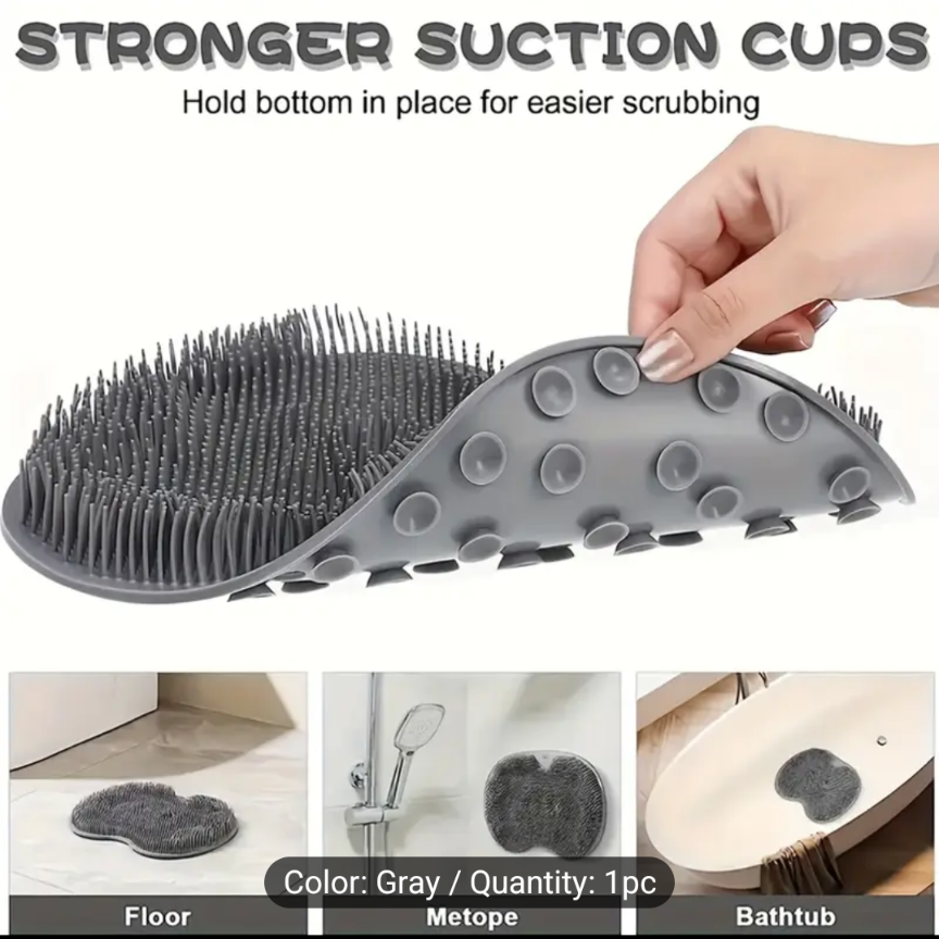 Gray Silicone Foot and Back Scrubber Mat - photo 4