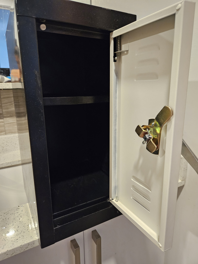 Miniature Metal Locker - White and Black - photo 3