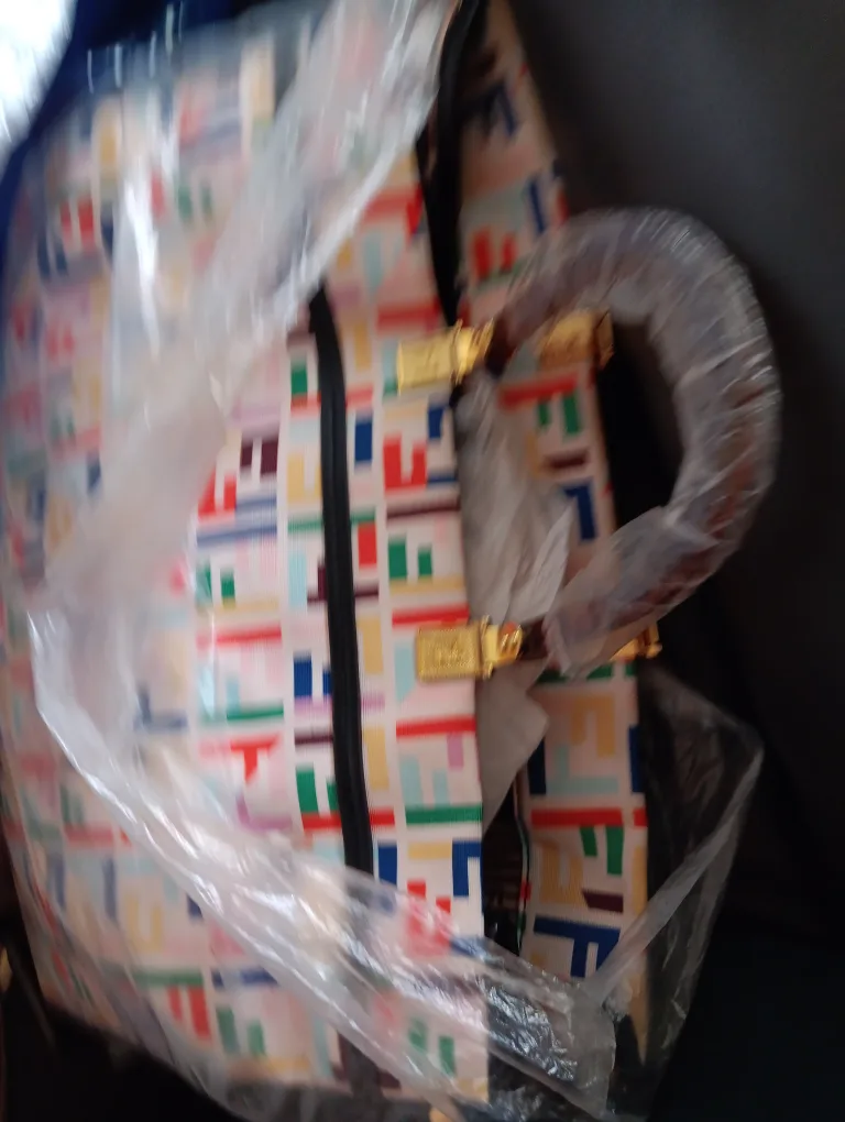 Colorful Fendi-inspired  zuka material Tote Bag image indicator(3)