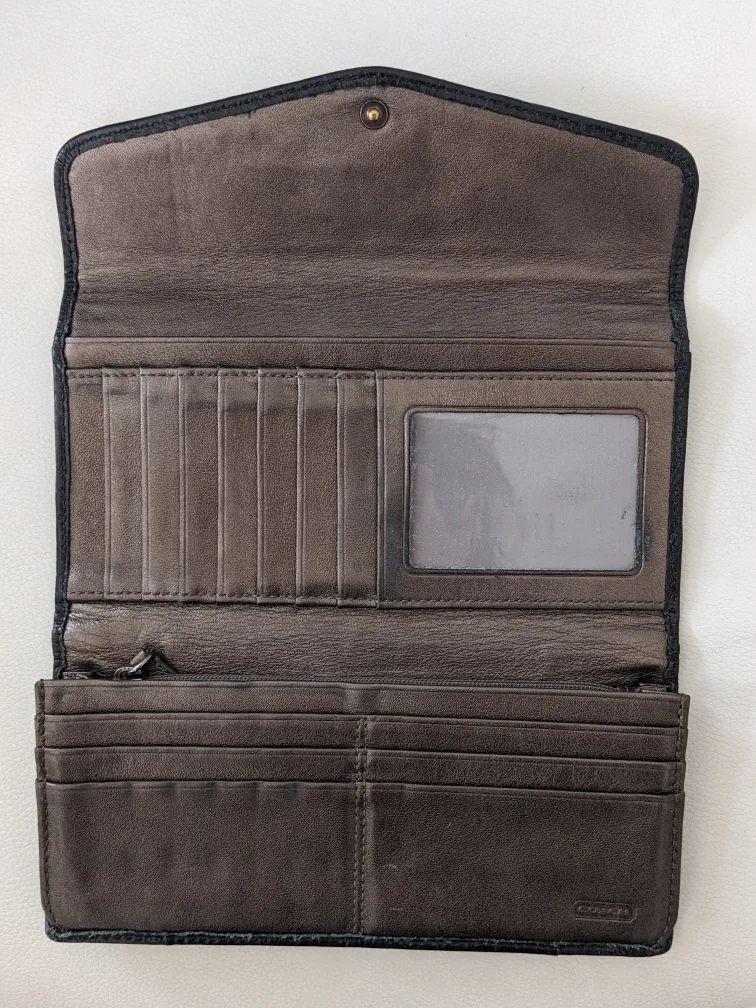 Coach Black Leather Wallet image indicator(2)