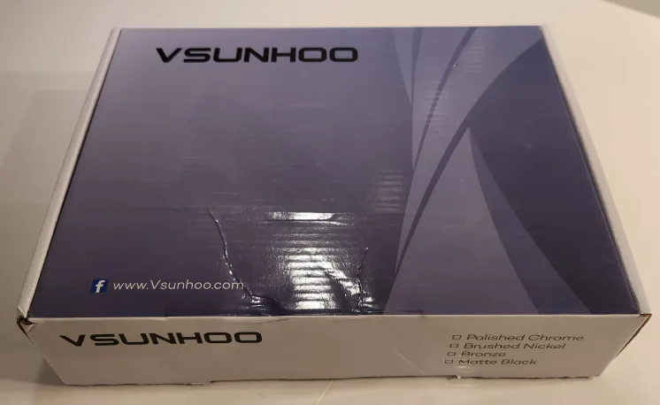 NEW IN BOX Brushed Nickel Single Hole Bathroom Faucet image indicator(2)