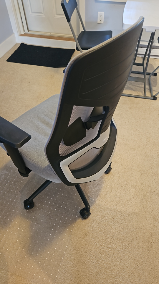 Office Chair - Grey Fabric and Mesh Back