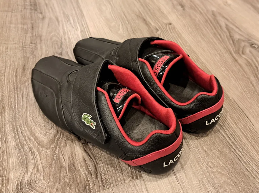 🐊 Lacoste Sport Black (Red) Leather Sneakers image indicator(2)