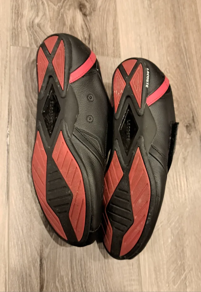 🐊 Lacoste Sport Black (Red) Leather Sneakers image indicator(5)