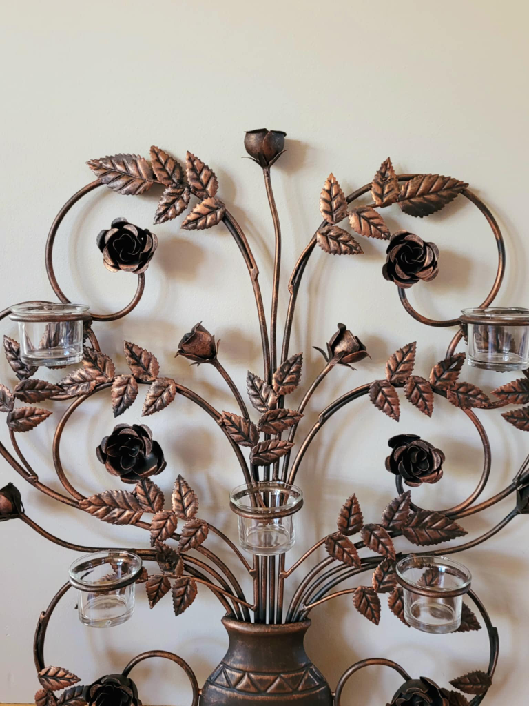 Large Metal Wall Tealight Candle Holder - photo 2