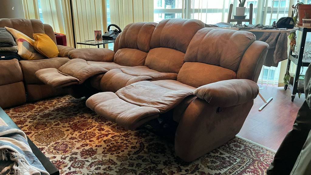 Reclining Sofa - Brown Microfiber - photo 3