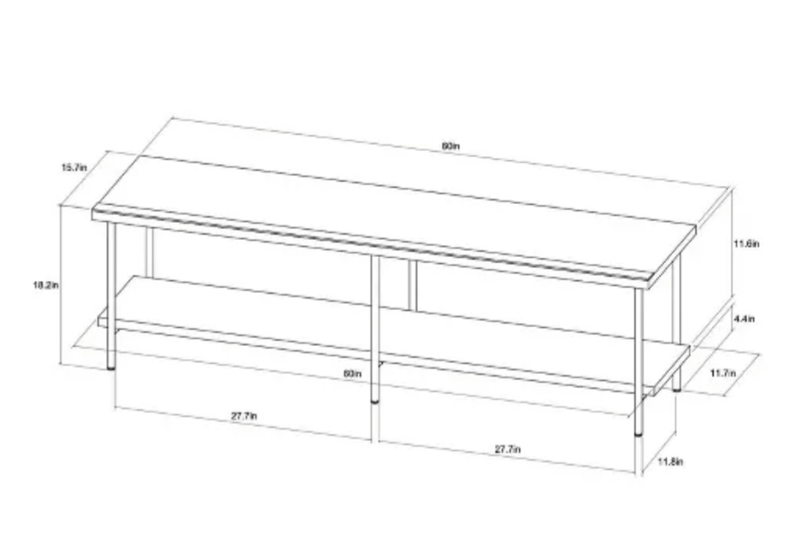 60" Wide Wood and Metal - photo 2
