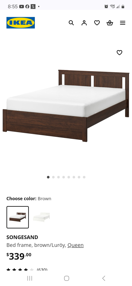 IKEA SONGESAND Full Bed Frame - Brown
