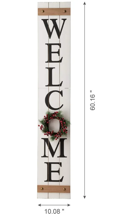 Brand New Welcome Sign with Wreaths image indicator(7)