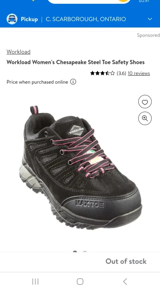 Workload Women's Steel Toe Safety Shoes.Original price $60 image indicator(10)