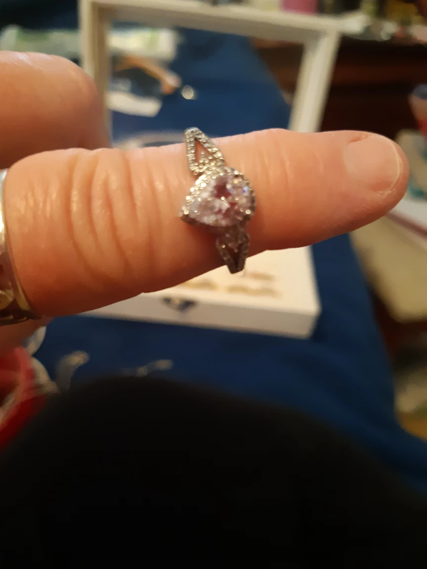 Elegant Pear-Shaped CZ Ring