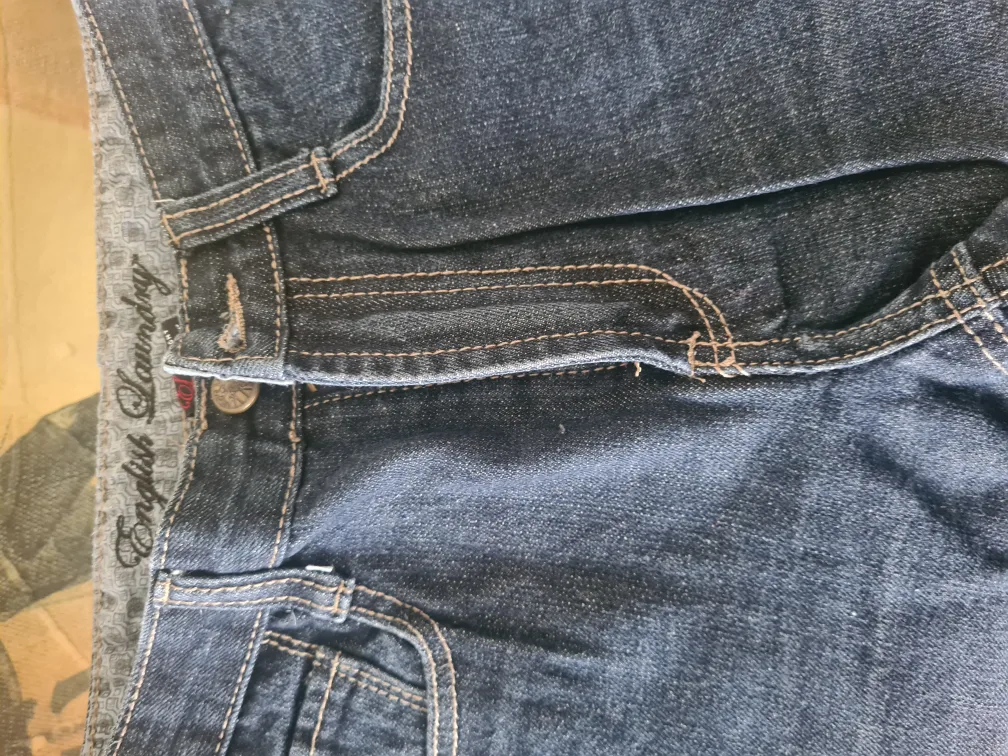 Boy's Dark Wash Jeans Size 14 image indicator(7)