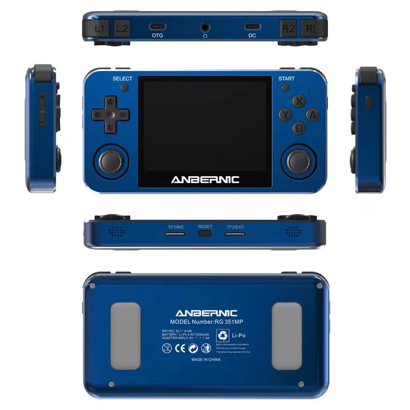 ANBERNIC RG351MP Retro Handheld Gaming Console - Blue image indicator(2)