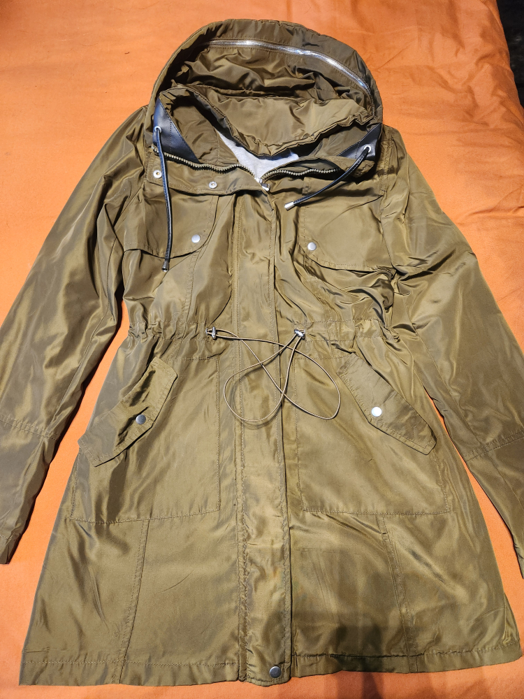 Olive Green Hooded Anorak Jacket