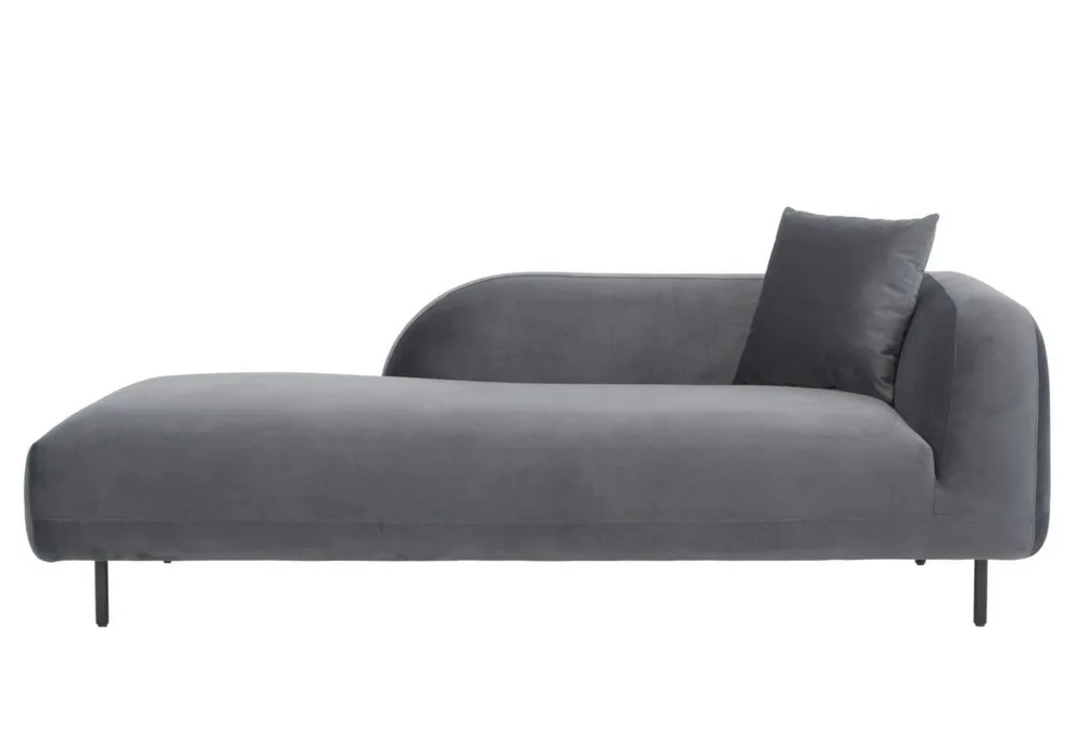 Deleuze Chaise Lounge - Contemporary Grey Velvet image indicator(5)