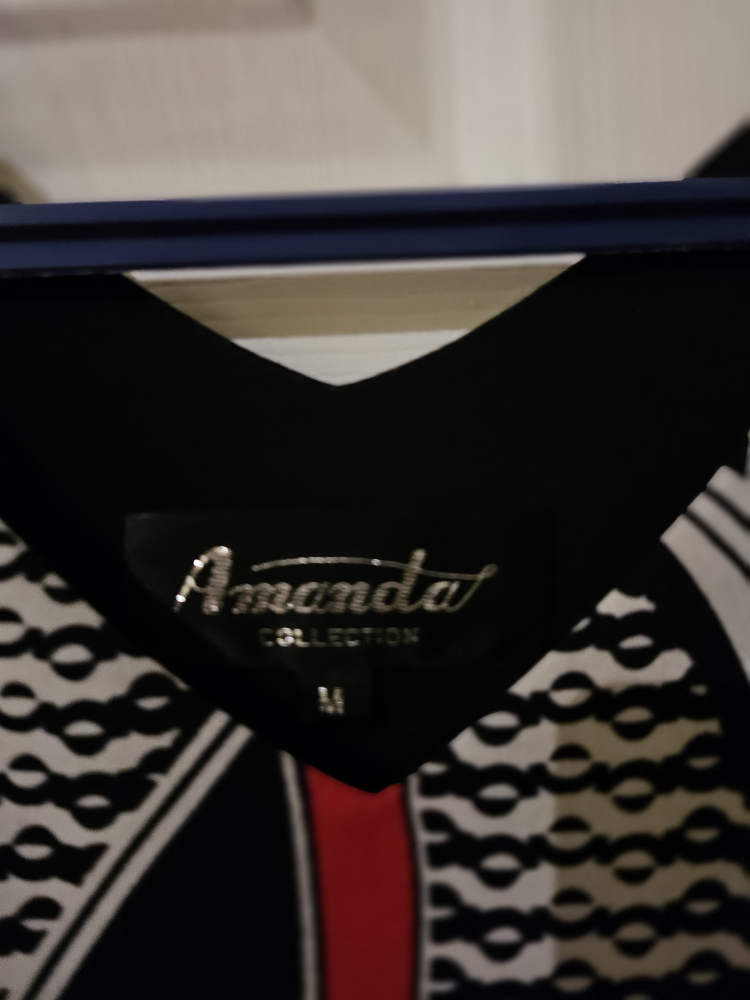 Amanda Collection Women's Black and White Abstract Print Blouse - photo 2