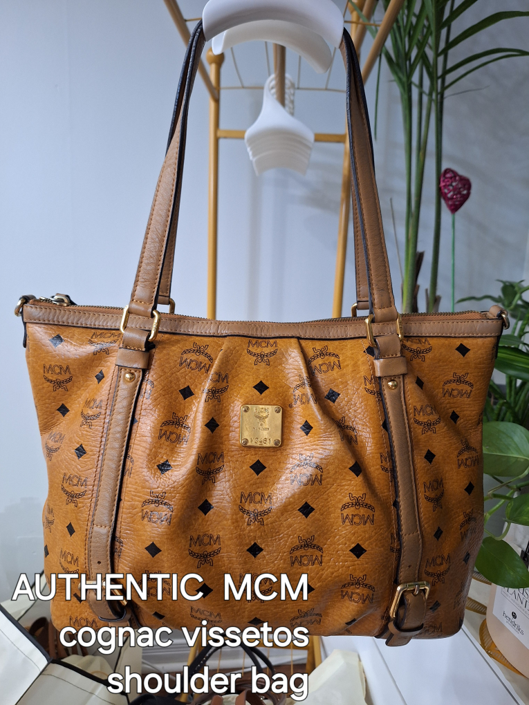 Authentic MCM Cognac Visetos Shoulder Bag - photo 2