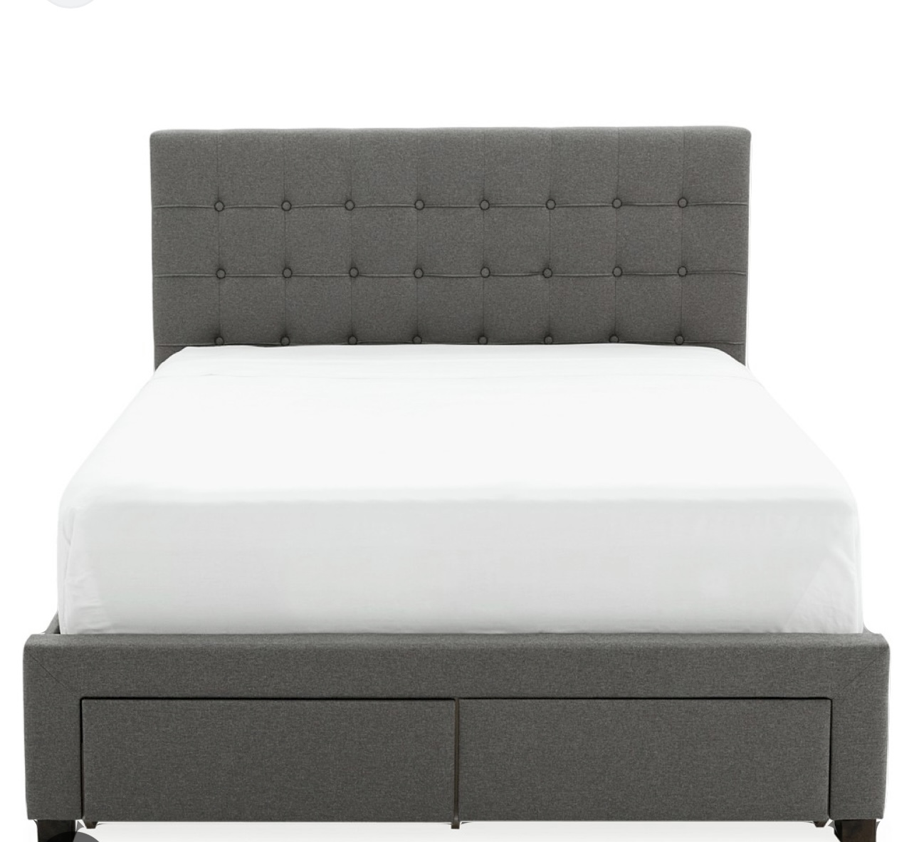 King Upholstered Bed Frame - Grey