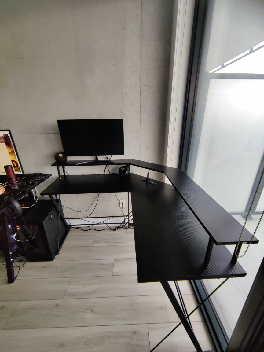 Mr IRONSTONE Gaming Desk – L-Shaped, Power Outlet – 50” - photo 2