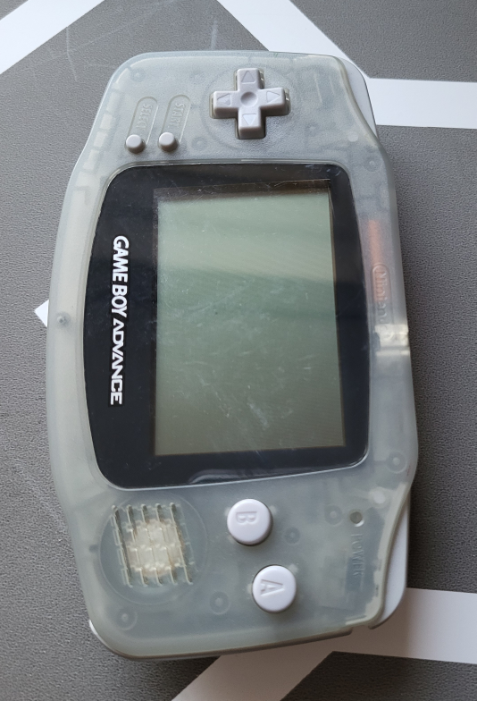 Translucent Game Boy Advance SP with Harvest Moon Game
