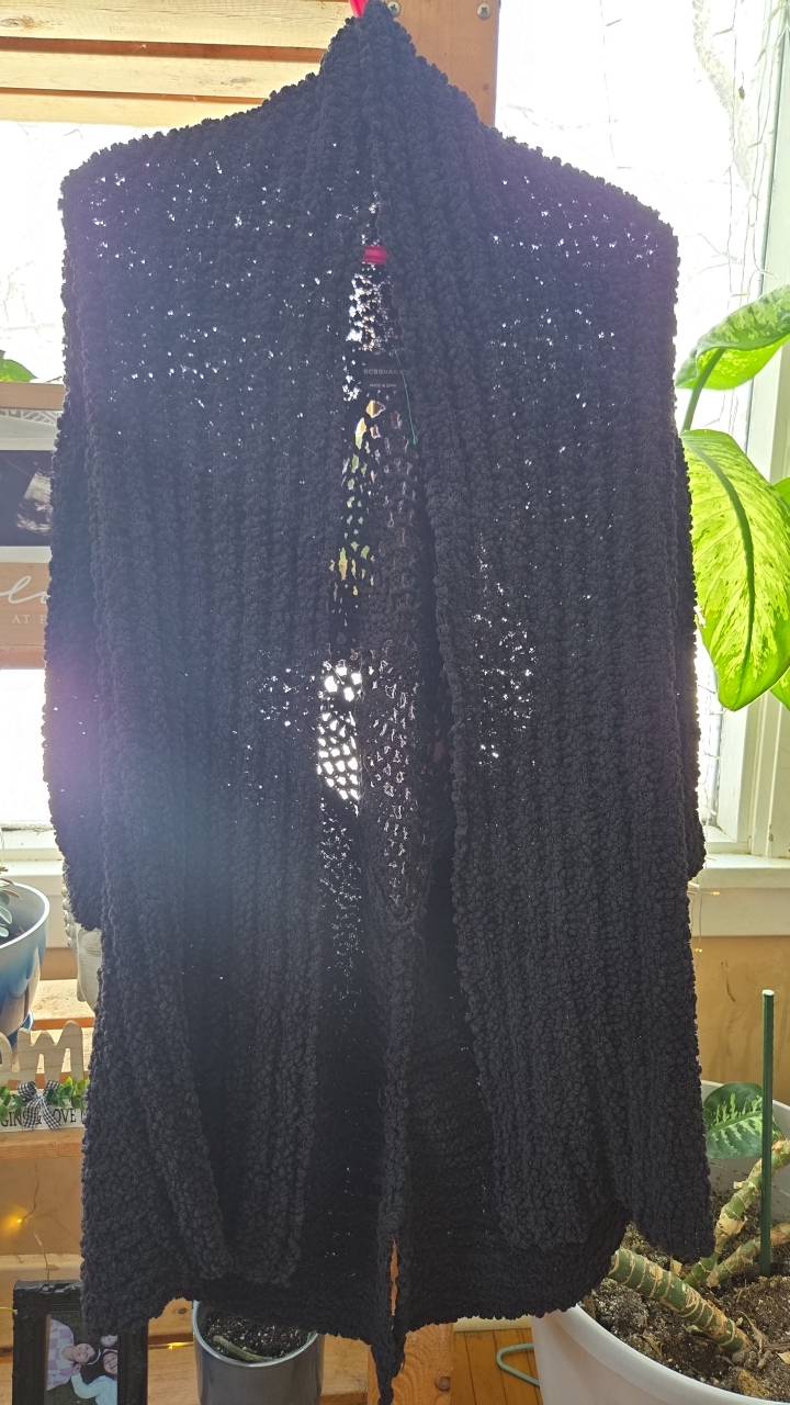 BCBGMAXAZRIA Black Knit Cardigan - Size XL - photo 2