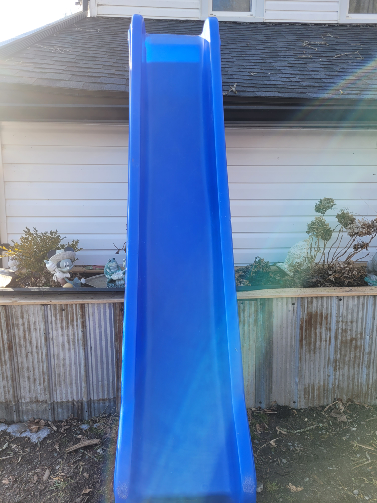 Blue Plastic Playground Slide - photo 2