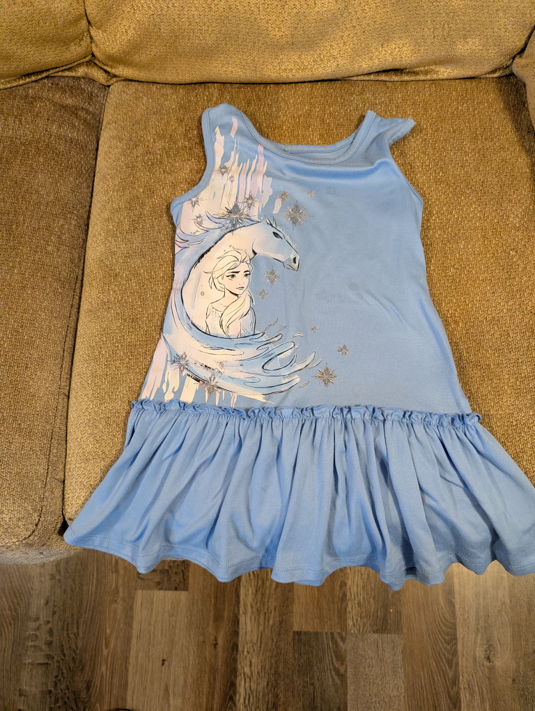 Girls' Frozen II Dress Size XS (4-5)