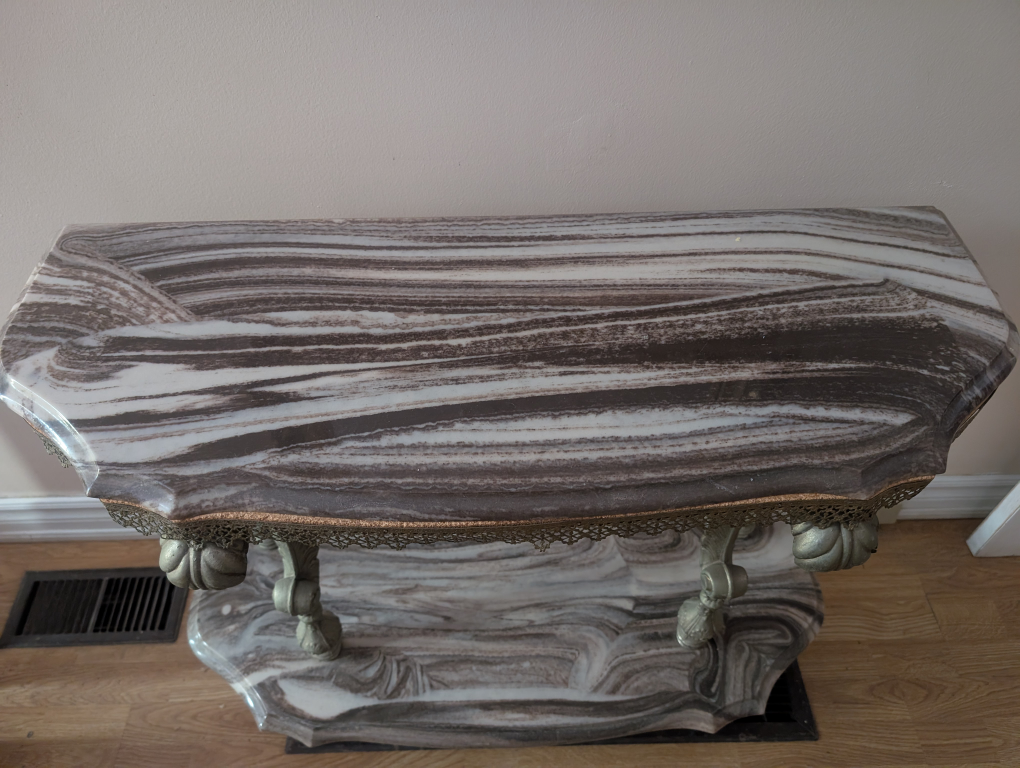 Vintage Marble Top Console Table - photo 2