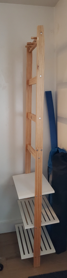 Wooden Coat Rack with Shoe Storage - photo 2