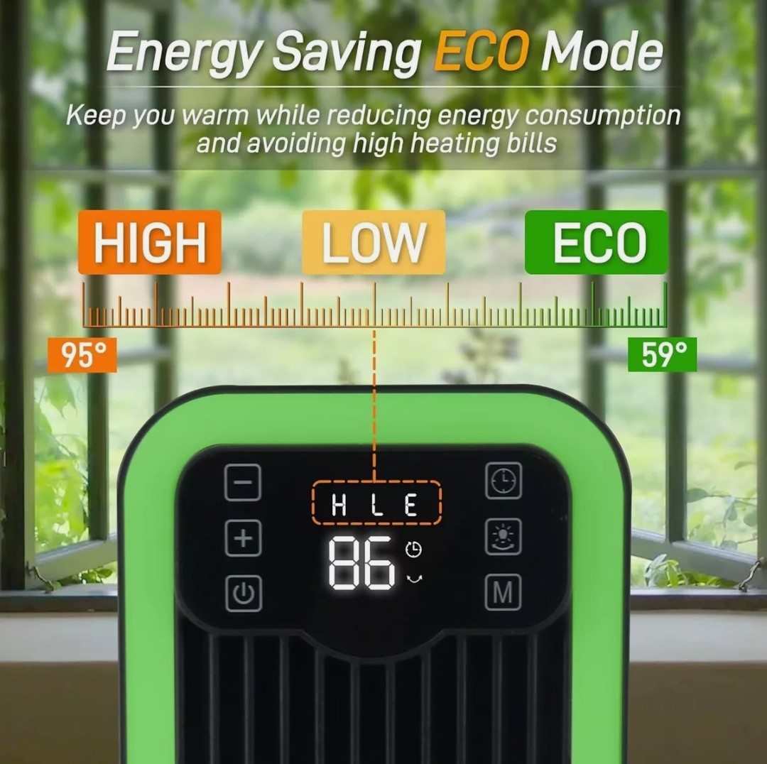 Quiet 2s Instant Heating Oscillating Ceramic Heater with Remote - photo 4