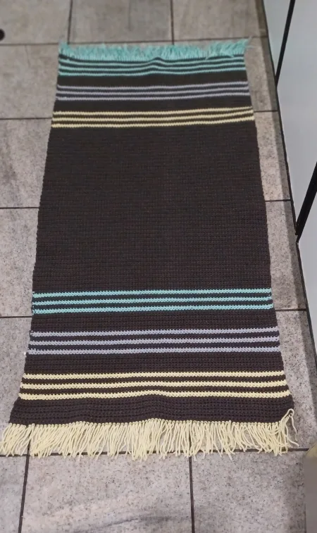 Hand-Crocheted Striped Rug image indicator(3)