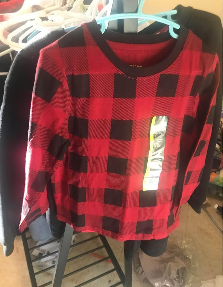 Toddler Boy's Red And Black Shirt Size 4T