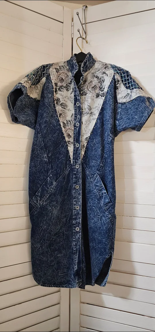 Vintage 90s Denim Dress image indicator(6)
