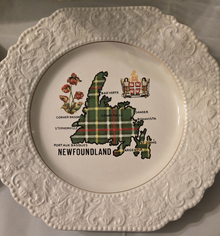 Vintage Newfoundland Tartan Embossed Plate