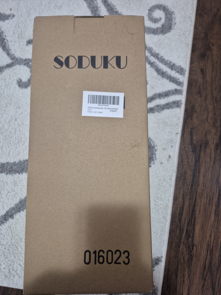 SODUKU Towel Rack - Black - Wall Mounted - 6 Tier - photo 2