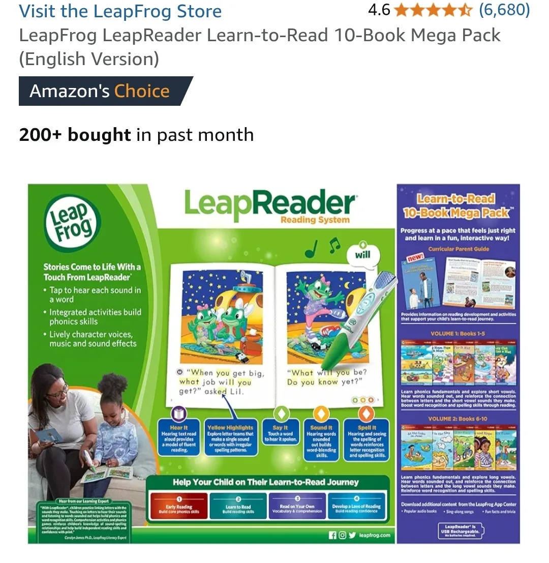 LeapFrog LeapReader Learn-to-Read System with 10 Books image indicator(5)