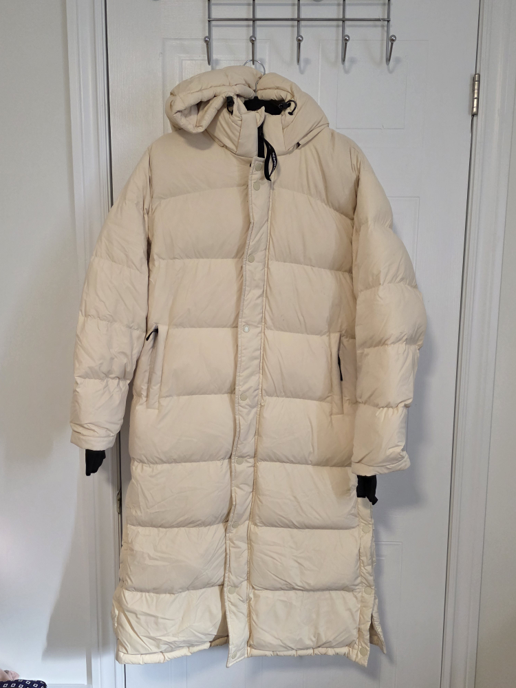 Long Cream SuperPuff Jacket
