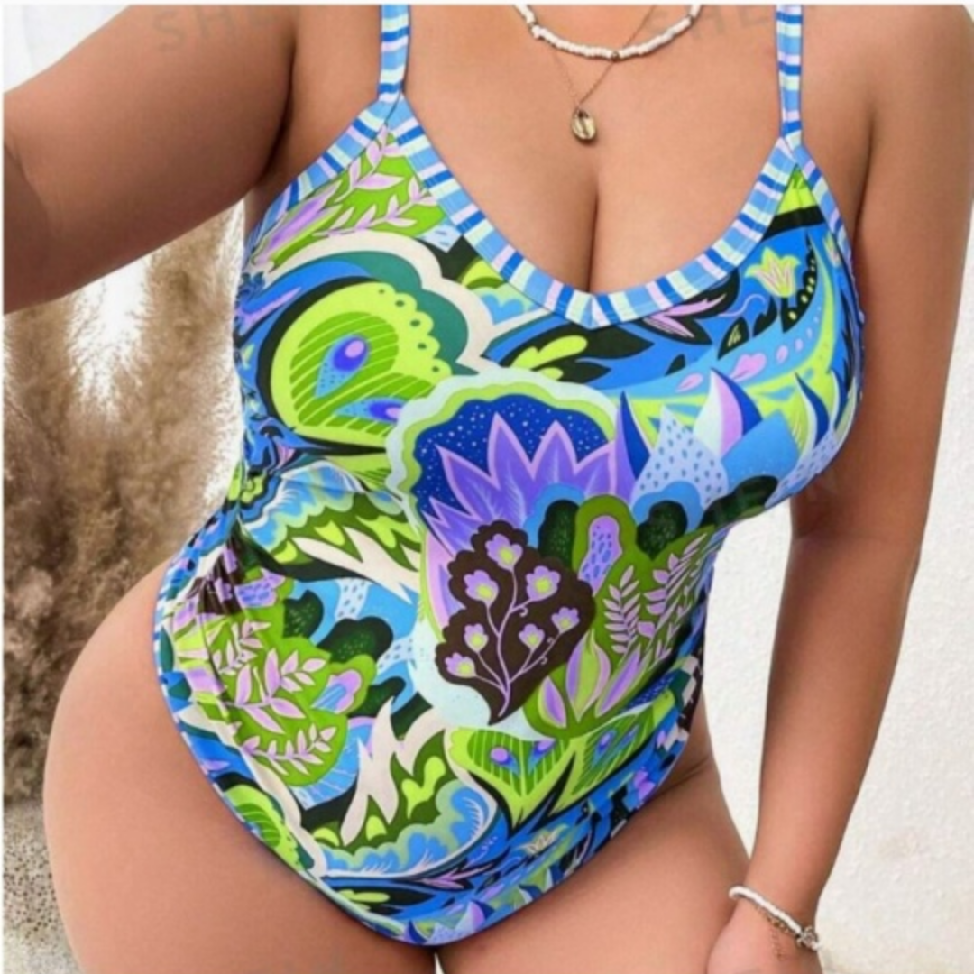 Plus Size Floral One-Piece Swimsuit - Size 14-18 - photo 3