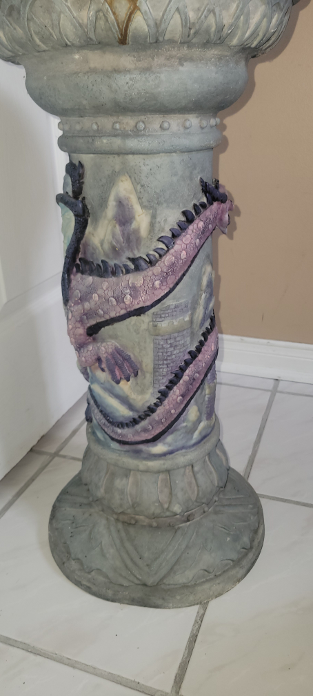 Ornate Dragon Pedestal Planter - photo 2