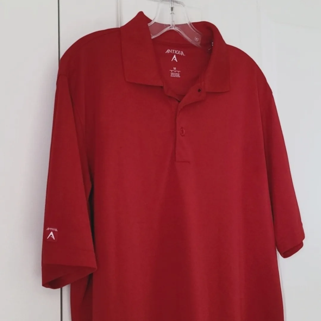 Men's Antigua Red Polo Shirt - Size M image indicator(2)