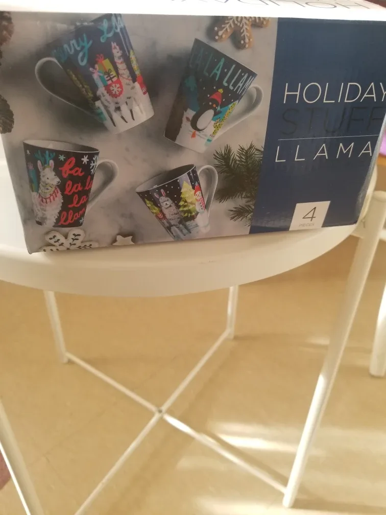 Holiday Llama Porcelain Mugs - Set of 4 thumbnail
