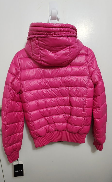 DKNY Pink Hooded Puffer Jacket Size S - photo 2